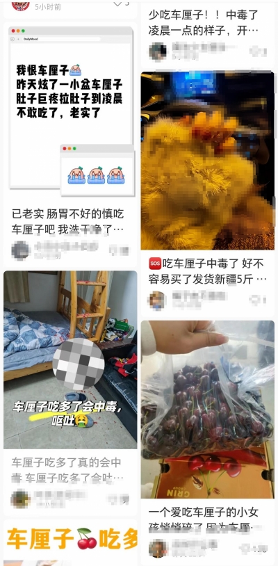 “车厘子自由”？有人发帖说吃后腹泻呕吐，专家解释第1张